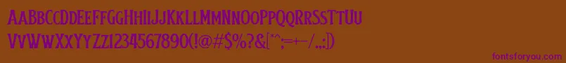 More about Obsypac Font Obsypac Font – Purple Fonts on Brown Background