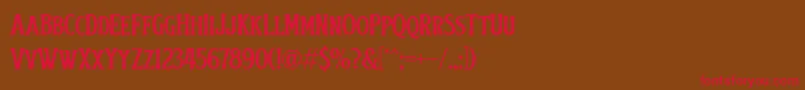 Obsypac Font – Red Fonts on Brown Background