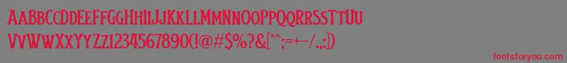 Obsypac Font – Red Fonts on Gray Background