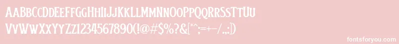 Obsypacフォントについての詳細 フォントObsypac – ピンクの背景に白い文字