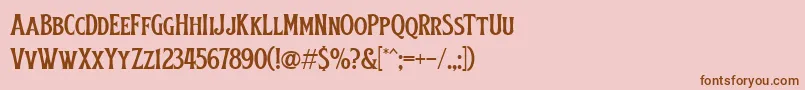 Obsypac Font – Brown Fonts on Pink Background