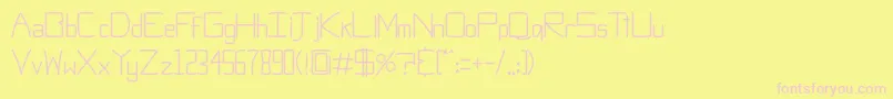 Obti Sans   Mac Font – Pink Fonts on Yellow Background