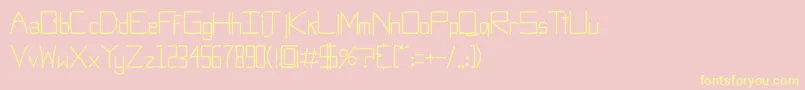 Obti Sans   Mac Font – Yellow Fonts on Pink Background