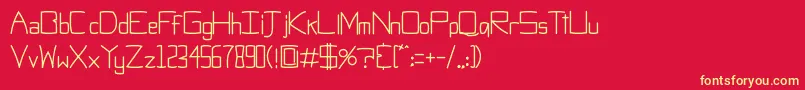 Obti Sans   Mac Font – Yellow Fonts on Red Background