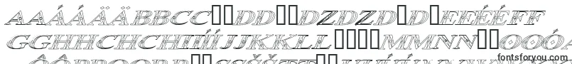 Czcionka Occoluchi Italic Outline – słowackie czcionki