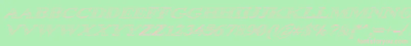 Occoluchi Italic Outline Font – Pink Fonts on Green Background