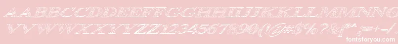 fuente Occoluchi Italic Outline – Fuentes Blancas Sobre Fondo Rosa