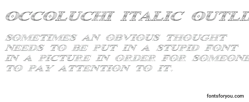 Czcionka Occoluchi Italic Outline