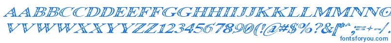 Occoluchi Italic-Schriftart – Blaue Schriften