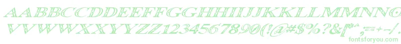 Occoluchi Italic Font – Green Fonts on White Background