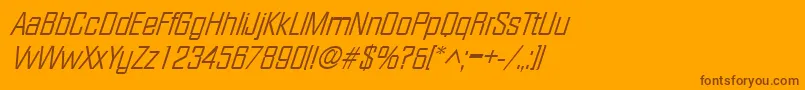 FacetlightXitalicRegular Font – Brown Fonts on Orange Background