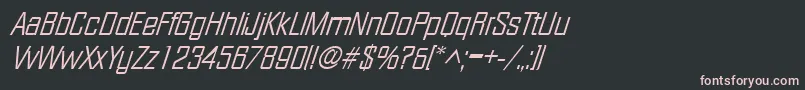 FacetlightXitalicRegular Font – Pink Fonts on Black Background