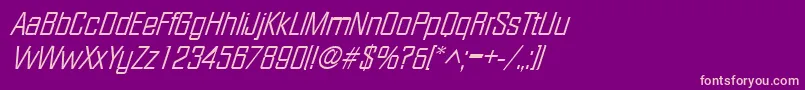 FacetlightXitalicRegular Font – Pink Fonts on Purple Background