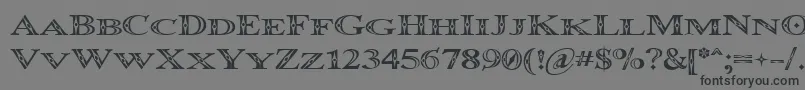 Occoluchi Minicaps-fontti – mustat fontit harmaalla taustalla