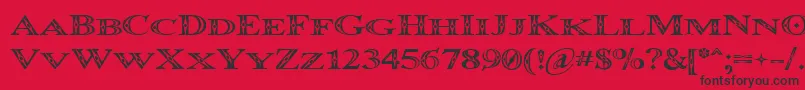 Occoluchi Minicaps Font – Black Fonts on Red Background