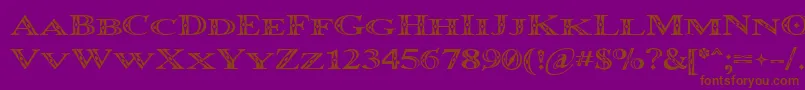 Occoluchi Minicaps Font – Brown Fonts on Purple Background