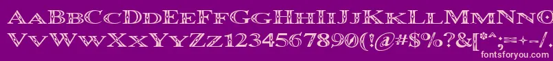 Occoluchi Minicaps Font – Pink Fonts on Purple Background