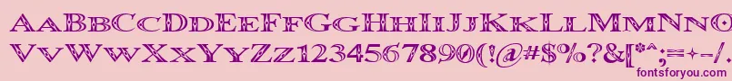 Occoluchi Minicaps Font – Purple Fonts on Pink Background