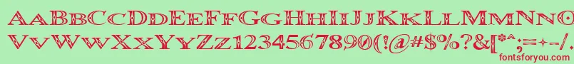 Occoluchi Minicaps Font – Red Fonts on Green Background