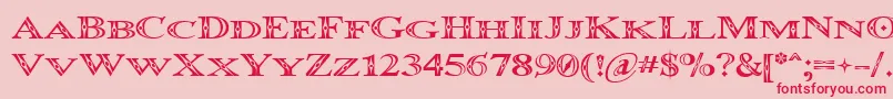 Occoluchi Minicaps Font – Red Fonts on Pink Background