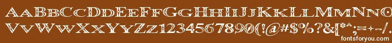 Occoluchi Minicaps Font – White Fonts on Brown Background