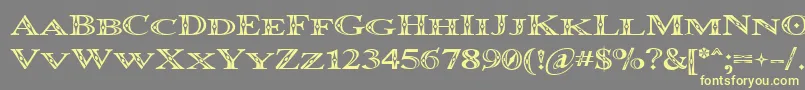 Occoluchi Minicaps Font – Yellow Fonts on Gray Background