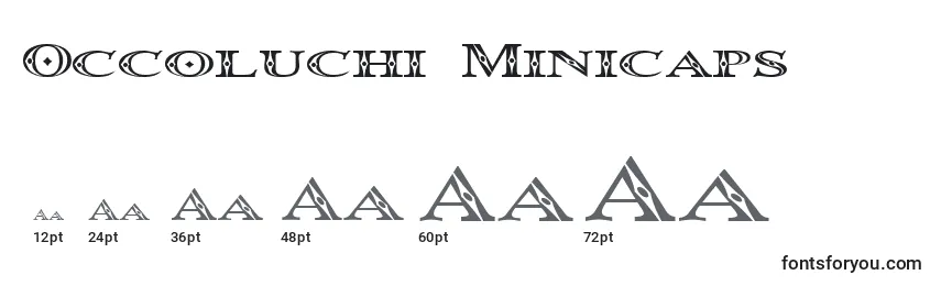 Размеры шрифта Occoluchi Minicaps