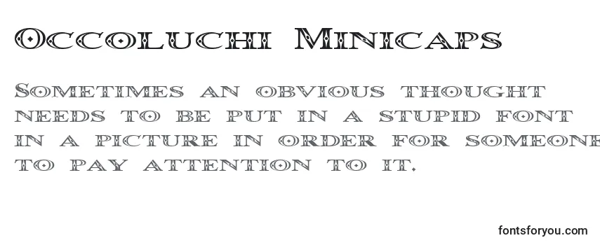 Überblick über die Schriftart Occoluchi Minicaps