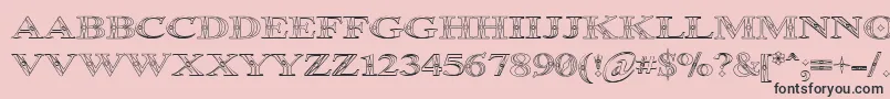 Occoluchi Outline Font – Black Fonts on Pink Background