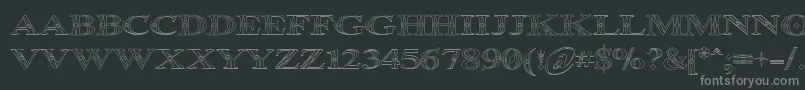 Occoluchi Outline Font – Gray Fonts on Black Background