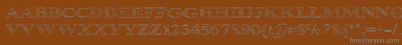 Шрифт Occoluchi Outline – серые шрифты на коричневом фоне