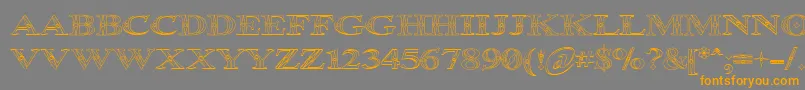 Police Occoluchi Outline – polices orange sur fond gris