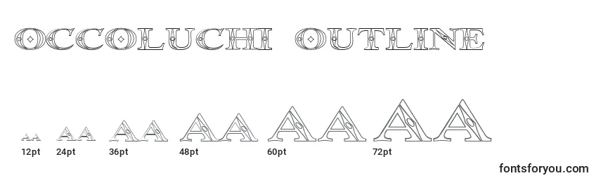 Größen der Schriftart Occoluchi Outline