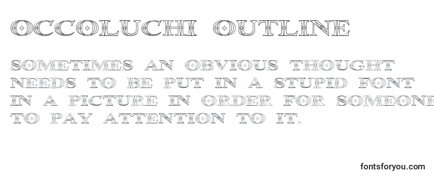 Überblick über die Schriftart Occoluchi Outline