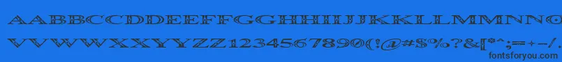 Occoluchi Spread Font – Black Fonts on Blue Background