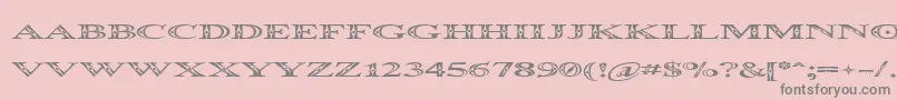 Occoluchi Spread Font – Gray Fonts on Pink Background