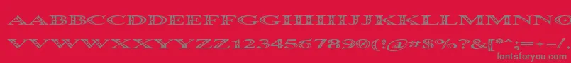 Occoluchi Spread Font – Gray Fonts on Red Background