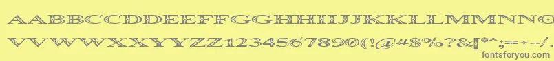 Occoluchi Spread Font – Gray Fonts on Yellow Background