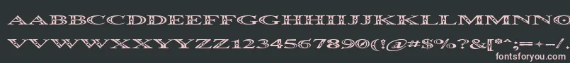 Occoluchi Spread Font – Pink Fonts on Black Background