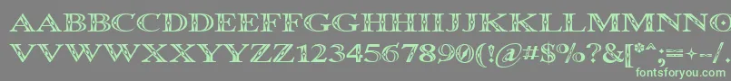 Occoluchi Font – Green Fonts on Gray Background