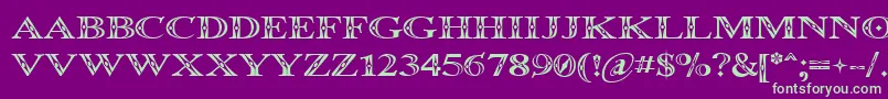 Occoluchi Font – Green Fonts on Purple Background