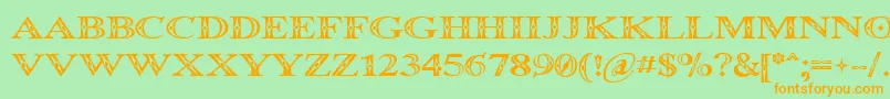 Occoluchi Font – Orange Fonts on Green Background