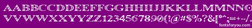 フォントOccoluchi – 紫の背景に白い文字