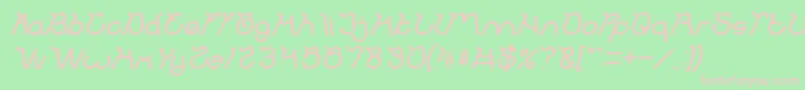 fuente Ocean Free Bold Italic – Fuentes Rosadas Sobre Fondo Verde