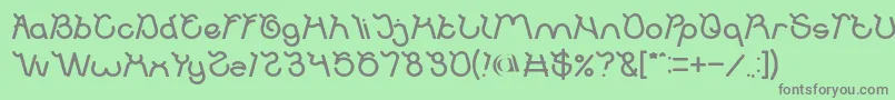 Ocean Free Bold Font – Gray Fonts on Green Background