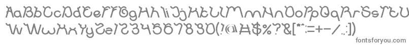 フォントOcean Free Bold – 白い背景に灰色の文字