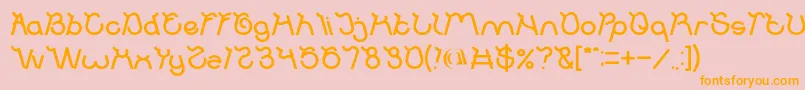 Ocean Free Bold Font – Orange Fonts on Pink Background