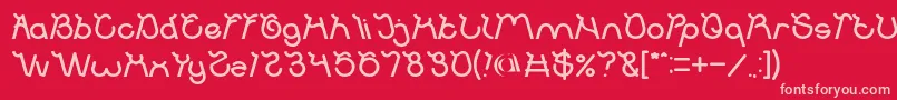 Ocean Free Bold Font – Pink Fonts on Red Background