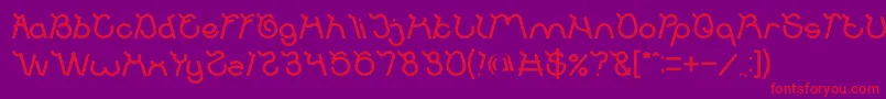 Шрифт Ocean Free Bold – красные шрифты на фиолетовом фоне