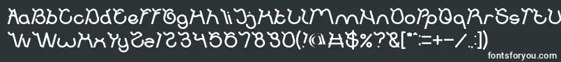 フォントOcean Free Bold – 黒い背景に白い文字